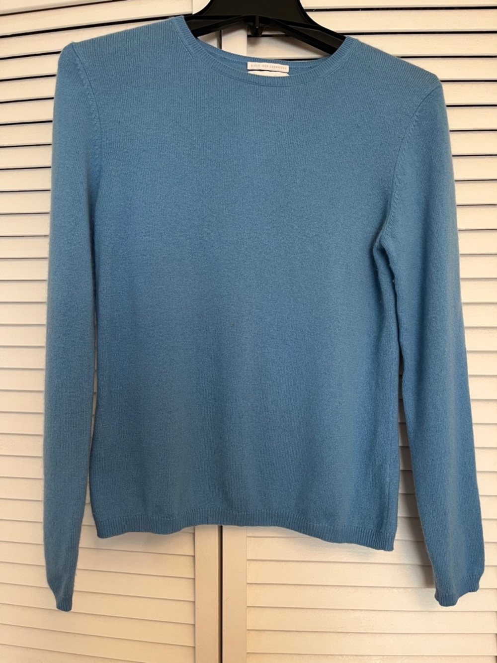 Blue Cashmere Crewneck Sweater